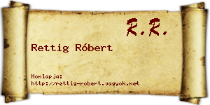 Rettig Róbert névjegykártya